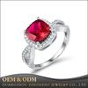 Lab Ruby CZ Crystal Promise Engagement Wedding Bands Eternity Collection Jewelry Rings