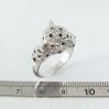 Italina alloy ring with 0.05 mic Rhodium plate and czech stone