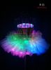 2016 New arrive Short Sleeve Long Dress Skirt LED Fiber Optic Girls Party Dress