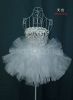 2016 New arrive Short Sleeve Long Dress Skirt LED Fiber Optic Girls Party Dress