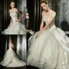 High quality beautiful lace luxurious 2016 off-shoulder wedding dress with bridal veil