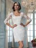 High quality beautiful lace luxurious 2016mini wedding dress with bridal veil