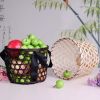 Mesh weaving bamboo fruit basket