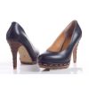 fashion genuine cow leather footwear modern ladies shoes women high heel