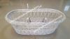 Handmade grey color wicker basket for baby sleeping