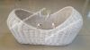 Handmade grey color POD wicker basket for baby sleeping