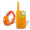 PETINCCN P681 660M Remote Dog Training Collars Waterproof and Rechargeable with Four Functions of Range Finding Tone Vibrating Static Shock Trainer Collar 1Collar Orange