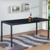 Black top dining table