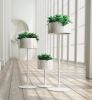 Uispair 100% Steel Floor Round Planter for Modern Office Garden Decoration