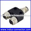 M12 5 pin A code male and female t connector
