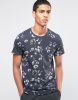 TUSK- Crew Neck T-shirt with All Over Floral Print