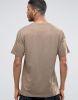 TUSK- Oversized Longline T-Shirt With Bandana Yoke Print In Brown