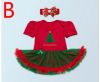 New Baby Christmas Rompers Tutu Dress + Hair Band Newborn Babies Xmas Dot Bodysuits Tutu Dress Infants Toddlers Rompers TUTU Dress For 0-2T