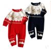 2017 Christmas Bodysuits Jumpsuits For Baby Xmas Deer Rompers Newborn Babie Woollen Jumpsuits Infants Toddlers Bodysuits Rompers For 0-2T