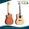 2016 latest design popular natural color spruce acoustic guitar