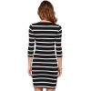2016 New Spring Summer Round Neck Black and White Striped Dress