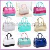 Womens Silicone Bags Candy Color Satchel Pillow Tote Shiny Jelly Handb