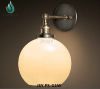 Antique glass shade wall lamp