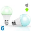 Bluetooth LED Bulb 4.5W E27 RGBW led lights Bluetooth 4.0 smart lighting lamp color change dimmable by Phone IOS / Android APP