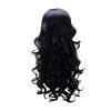 Black long curly half wig