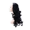 Black long curly half wig