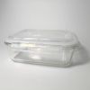 Round Glass Portable Lunch Box High Borosilicate Glass Bento