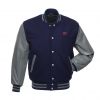Navy/Grey Wool Varsity jackets with leather sleeves