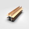 6000 Series Aluminum Extrusion Furniture Profile Section For Kitchen Door
