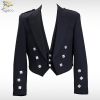 Scootish Kilts Prince Charlie Black Jacket With Waistcoat/Vest 