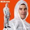 Disposable boiler suit protective nonwoven SMS PP white work coverall