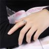 925 sterling silver womens diamond CZ stones finger rings jewelry