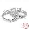 wholesale classic 990 sterling silver unisex men and women jewelry custom bead bracelets