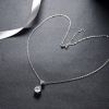 fashion design zircon stone pendant S925 sterling silver women diamond jewelry necklace
