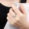 low MOQ s925 sterling siver round zirconia stone women's jewelry diamond wedding rings