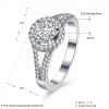 low MOQ s925 sterling siver round zirconia stone women's jewelry diamond wedding rings