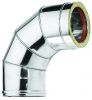 Chimney Flue Pipe, Elbow - Double Wall Stainless Steel AISI 304/316L