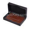 Retro Italian Vegetable Tanned Leather money wallet Money Clip Card Ho