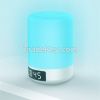 USBchange color , dimmable LED bluetooth speaker lamp clock alarm desk