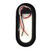 LED 6'' Sealed Oval Stop, Turn , Tail Light With Grommet and Plug -  Clear