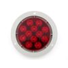 LED 4" Sealed Round Stop, Turn, Tail Light With Flange and Plug -  Red
