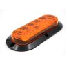 LED 6'' Sealed Oval Stop, Turn , Tail Light With Flange and Plug -  Amber