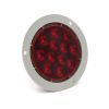 LED 4" Sealed Round Stop, Turn, Tail Light With Flange and Plug -  Red