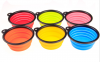 Collapsible silicone disc pet bowl dog bowl feeder portable 