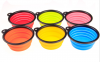 Hang over Collapsible silicone disc pet bowl dog bowl dog Frisbee feeder