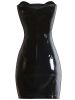 2017 New Arrival Sexy Women Black Vinyl Women Dress Mini Dress