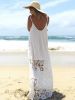 2017 New Arrival White Sexy Sleeveless Beach Dress Maxi Dress