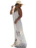 2017 New Arrival White Sexy Sleeveless Beach Dress Maxi Dress