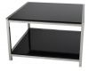 SHIMING MS-3353 Modern black tempered glass with stainless steel coffee table