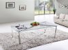 SHIMING FURNITURE MS-3353 Tempered glass with stainless steel coffee table