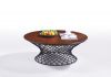 SHIMING FURNITURE MS-3369 Round wooden (MDF) top with iron base classic coffee table